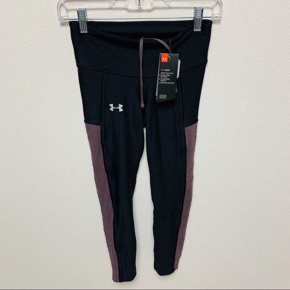 NEW Under Armour Heatgear Black Ankle Leggings S